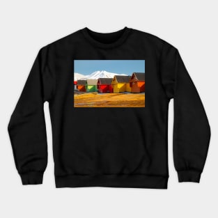 Colourful Houses in Longyearbyen, Arctic Svalbard Crewneck Sweatshirt